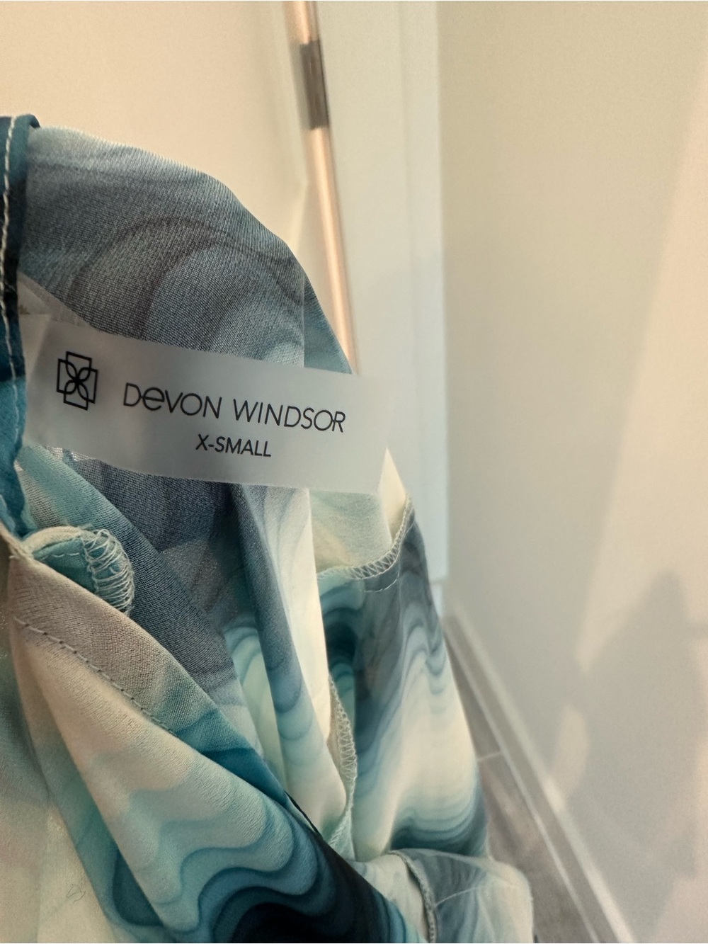 NWOT Devon Windsor Abigail Halter Maxi Dress in Aqua Blue - Picture 10 of 10